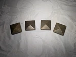 Set Of Four Brass Square Post Covers Vintage. Fixed Price $18.99.