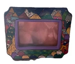 Mexican Terra Cotta Pottery Vibrant Hand Painted 6IN 4IN Picture Frame. Fixed Price $18.00.