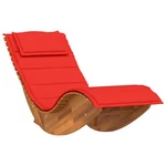 Rocking Sun Lounger With Cushion Solid Wood Acacia Vidaxl. Fixed Price $144.99.