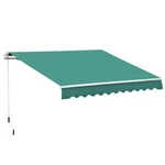 13' X 8' Manual Retractable Patio Awning Sun Shade Uv Resistant Green. Fixed Price $221.99.