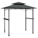 Grill Gazebo Pergola Bbq Shelter With Side Shelves Anthracite Steel Vidaxl. Fixed Price $178.99.