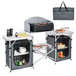 Costway Folding Portable Aluminum Camping Grill W/ Storage Organizer Winds. Fixed Price $130.91.