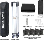 Oasishome 10X10 Pop Up Gazebo Instant Canopy Tent Black. Fixed Price $251.58.