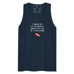 If You're Not Living On The Edge Tank, Scuba Diver Top, Diving. Fixed Price $22.99.