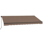 13' X 10' Manual Retractable Patio Awning Sun Shade Uv Resistant Coffee Brown. Fixed Price $246.99.