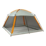 Amazon Basics Screened Canopy Tent, X 12' L W 92" H, Gray + Orange. Fixed Price $237.23.