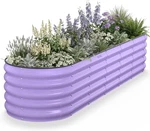 Raised Garden Bed, Metal Galvanized Steel Oval 8X2X1.5 Ft With 18-INC. Fixed Price $143.32.
