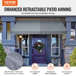 138X47" Patio Awning Retractable Sunshade Shelter With Crank Handle. Fixed Price $106.99.