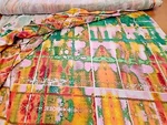 Jersey Knit Fabric Abstract Block Splash Poly Cotton Apparel By The Yard. Fixed Price $12.99.