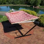 2-PERSON Rope Hammock With Steel Stand Pad/pillow Royal Red By Sunnydaze. Fixed Price $119.47.