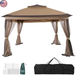 10X10FT Foldable Sunshade Tents With Privacy Screen For Backyard Parties Bbqs. Fixed Price $199.89.