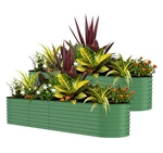 Raised Garden Bed Pack 8X2X2FT Galvanized Oval Metal Planter Garvee Boxes Deep. Fixed Price $259.99.