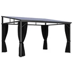 Gazebo With Curtain Anthracite Garden Canopy Shelter Party Tent Marquee Vidaxl. Fixed Price $711.99.