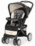 First Years Single Baby Stroller Black/gray Polka Dot Canopy Tray Cup Holder. Fixed Price $39.50.