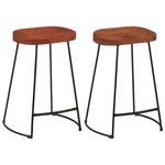 Gavin Bar Stools Solid Mango Wood And Powder-coated Steel Vidaxl. Fixed Price $115.99.
