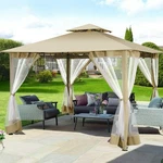 10X10FT Patio Gazebo With Mosquito Netting Outdoor Heavy Duty Party Canopy Tent. Fixed Price $169.99.