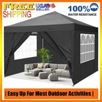 10X10 Pop Up Canopy Waterproof Outdoor Instant Camping Party Tent With Carry Bag. Fixed Price $129.99.