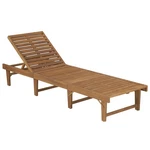Patio Chair With Cushion Folding Sunlounger Solid Acacia Wood Vidaxl. Fixed Price $232.99.