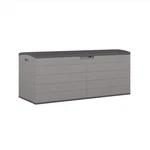 Suncast 59 In. W 23 Gray Plastic Deck Box 120 Gal. Fixed Price $319.59.