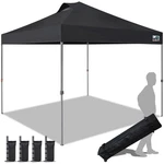 Pop Up Canopy Tent 10X10FT Portable One Person Open Close Black Eurmax Nomatter. Fixed Price $209.99.