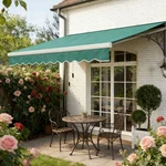 13FT Retractable Awning Manual Waterproof Uv Protection Patio Door Canopy Green. Fixed Price $374.27.