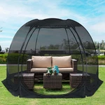 Alvantor House Gazebo, 6-10-15 Person Pop Up Igloo Screened Canopy Tent W. Fixed Price $349.27.