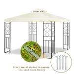 Costway 2 Tier 10'X10' Patio Gazebo Canopy Tent Shelter Awning Steel Frame. Fixed Price $172.99.