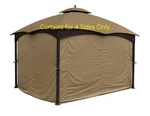 Privacy Curtain Set Side 10 Ft 12 Gazebo 84 Height Beige Apex Garden Wall. Fixed Price $299.99.