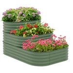 Outsunny 3-TIER Galvanized Steel Raised Garden Bed Kit 62.25 X 43 32.25. Fixed Price $171.82.