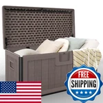 Jocoevol 100 Gallon Outdoor Deck Box - Uv Resistant, Waterproof Storage, 900 Lbs. Fixed Price $239.43.