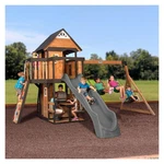 Backyard Discovery Cedar Wood Swing Set With Clubhouse & Slide. Fixed Price $1189.14.