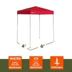 Ozark Trail 4' X 6' Instant Straight Leg Pop-up Canopy, Red 20% Off. Fixed Price $51.73.