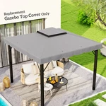 Outsunny 10'X10' Double Roof Gazebo Replacement Canopy Top Cover, Light Gray. Fixed Price $64.99.