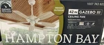 Hampton Bay Gazebo Iii 42 In. Indoor/outdoor Matte White Ceiling Fan Sealed. Fixed Price $69.99.
