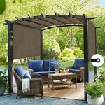 Breathable Pergola Replacement Cover Panel Canopy Shade W/rod Pocket Brown. Fixed Price $53.19.