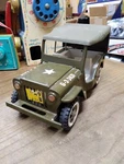 Vtg Tonka Toys G-2-2431 Green Army Jeep Pressed Steel With Canopy Great Shape!. Fixed Price $89.95.