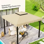 Outsunny 10'X10' Double Roof Gazebo Replacement Canopy Top Cover, Beige. Fixed Price $64.99.