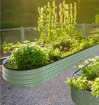 Veikous Galvanized Raised Garden Bed Kit 8X2X1FT Oval Metal Planter Box. Fixed Price $89.99.