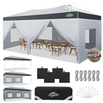 Cobizi 10X20 Pop Canopy Tent With Sidewalls, One Push Setup Air Vent .... Fixed Price $274.36.