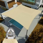 Steel Wire Sun Shade Sail Beige Rectangle Canopy Uv Block Shelter Cover Outdoor. Fixed Price $103.54.
