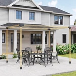 8 Piece Pergola Kit, Wooden Garden With Canopy For Patio Deck Backyard. Fixed Price $160.99.