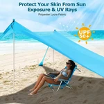 Beach Shade, UPF50+ Portable Tent, Canopy W/sandbag. Fixed Price $27.98.