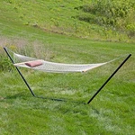 2-PERSON Rope Hammock With Steel Stand Pad/pillow Desert By Sunnydaze. Fixed Price $109.47.