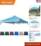 Uv-resistant 10X10 Canopy Replacement Cover Silver Coated With Ventilation. Fixed Price $80.96.