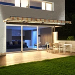 Aleko Semi-cassette Motorized Led Retractable 13X10 Ft Patio Awning Multi Yellow. Fixed Price $421.85.