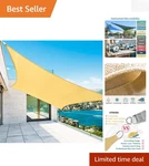 10'X13' Curved Sand Shade Sail - 185GSM Uv Protection For Patios. Fixed Price $47.99.