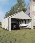 20FT Wide Heavy Duty Pe Carport Waterproof Outdoor Garage Shelter For Car, Tru. Fixed Price $116.99.