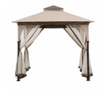 Sunjoy Shelby Outdoor Patio X 9.5FT. Steel Frame 2-TIER Soft Top Roof Gazebo. Fixed Price $650.00.