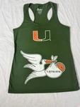 Klutch Apparel University Of Miami Womens Tank Top Size Small Green Nwot. Fixed Price $16.00.