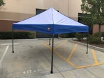 10X10 Pop Ezup Style Instant Canopy Tent Set - Blue & White Frame W/ Top. Fixed Price $239.00.